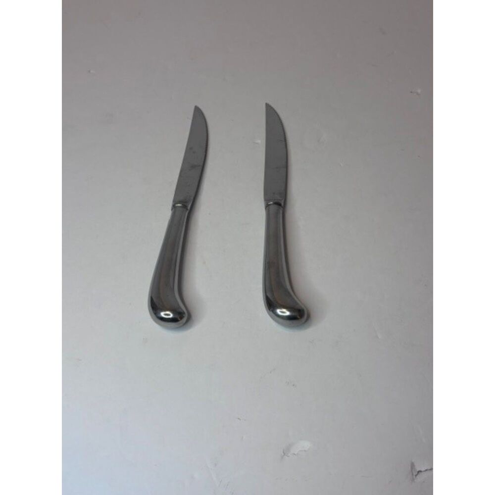 2 Oneida Hollow Pistol Grip Serrated Federalist Steak Knives 9” Stainless Korea